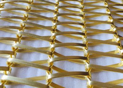 Chine câblage cuivre Mesh Screen Decorative Facade Triangle de séparation de 12mm à vendre