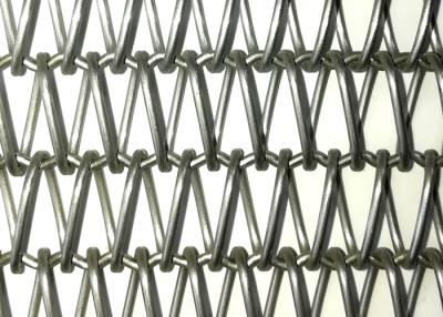 China Alambre tejido arquitectónico espiral prensado Mesh Fabric 3m m gruesos en venta