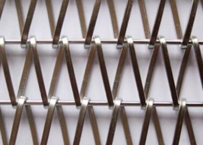 中国 6mmのディバイダーの螺線形の網ベルトの壁のクラッディングによって編まれる金属のメッシュ生地 販売のため