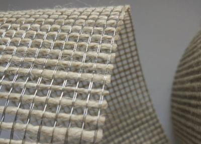 China 0.5mm SS316 Safety Glass With Wire Mesh 50m Flexible Mesh Fabric for sale