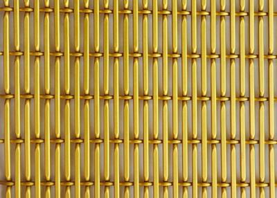 China Gold Aluminum Anodized Decorative Woven Wire Mesh Sheets XY 6010 for sale