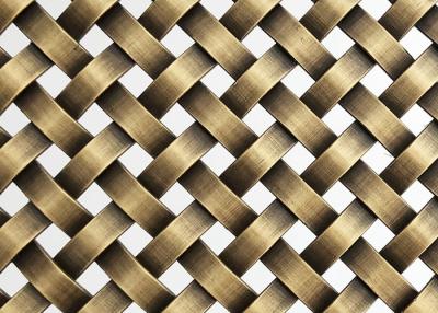 China ODM 1.5m Decorative Woven Wire Mesh Screens Anti Brass Surface Treatment for sale