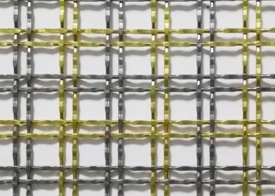 Brass Cabinet Architectural Wire Mesh , Woven Metal Mesh Screen