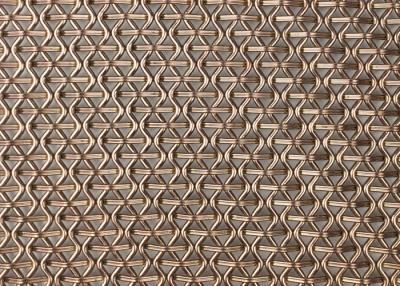 China Architectural PVD Metal Decorative Woven Wire Mesh Facade Panels SS410 4.5mm for sale