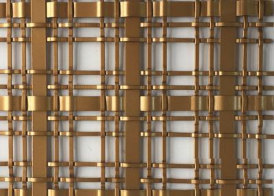 China Metal tejido arquitectónico Mesh Building Facade 7.8kg/M2 del cuadrado ornamental de bronce en venta