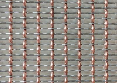 China 36m Decorative Woven Wire Mesh Room Divider 2.5mm Chrome Mesh Grill for sale