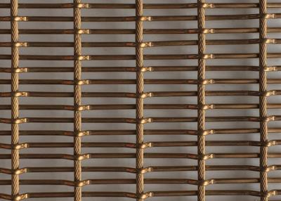 China Recubrimientos de paredes de acero de cobre amarillo antiguos de Mesh Fabric 6m m PVD del metal flexible SS316 en venta