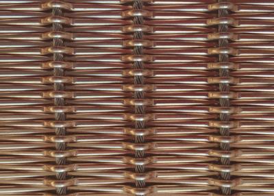 China 12m Architectural Woven Flexible Metal Mesh Fabric Free Oil 1.55mm Rod Pitch for sale