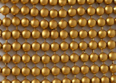 China Golden Alloy Metal Sequin Fabric Metallic Curtain Durable 5mm Dia for sale