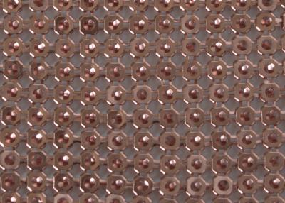 China 4mm Dia Woven Aluminum Metal Sequin Fabric Antiwear Decor Partition Cladding for sale