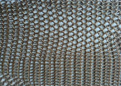 China Antique Brass Chain Mail Ring Mesh Curtain Facade Architectural Decoration for sale