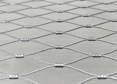 China Braided Stainless Steel Wire Rope Mesh 210x210mm 7x19 Cable Structure for sale