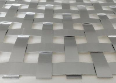 China Fireproof 12m X 4m Architectural Woven Mesh Aluminum Flat Metal Panels for sale
