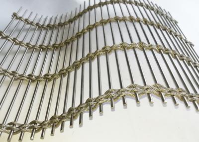 Chine Acier inoxydable Mesh For Facade Cladding architectural de Rod Woven Soft 63% de câble métallique à vendre