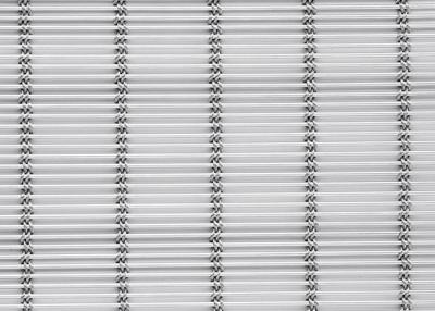 China 6m X 120m Stainless Steel Architectural Mesh Curtain Natural Color Woven MetalFabric Facade for sale
