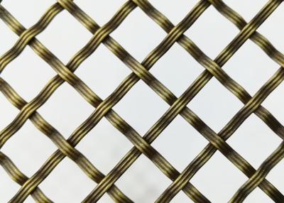 China Antique 2mm Decorative Woven Wire Mesh Brass Stainless Steel Cabinets for sale