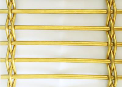 中国 PVDの柵のための装飾的な編まれた網の金堅いステンレス製 販売のため