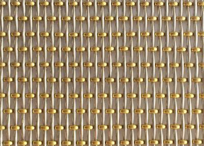 China 3.2mm Brass Bead Decoration Lock Crimp Wire Mesh Woven Stairs Railing for sale