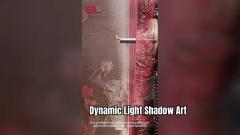 Artesanato de metal tecido artístico inspirado na natureza Decoração de parede de luz e sombra