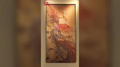 Muralha artística de malha metálica - Decoração de interiores personalizada Phoenix
