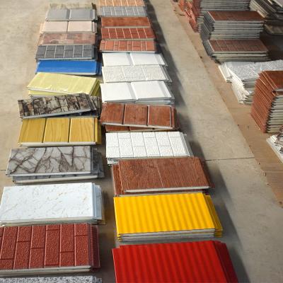 China Modern Design Style Fireproof Polyurethane Rock Wool Sandwich Panel for Exterior Wall for sale