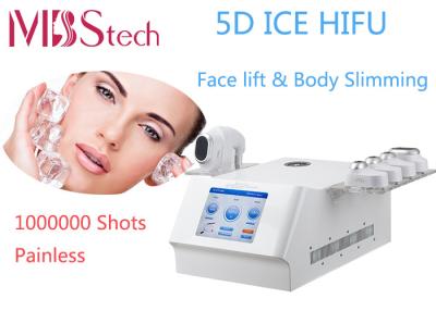 China Two Handles Skin Tighten Painless ICE 5D Hifu Machine for sale