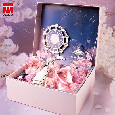 China Large Gift Box Storage Box Ribbon Magnetic Closure Packaging Box For Birthday Gift for sale