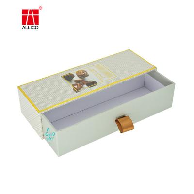 China caixas de presente do empacotamento de alimento do chocolate de 1.5mm-3mm CMYK que deslizam a gaveta à venda