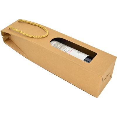 China Bureau Veritas CMYK Wine Bottle Gift Boxes Recycled With Window for sale