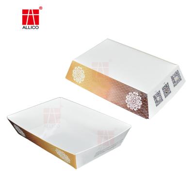 China Caixas de presente de papel descartáveis do empacotamento de alimento de 300gsm C1S para Nacho Boats à venda