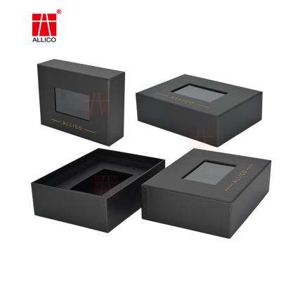 China C2S 128gsm-157gsm Cardboard Gift Boxes Clear Window Rectangle Shape for sale