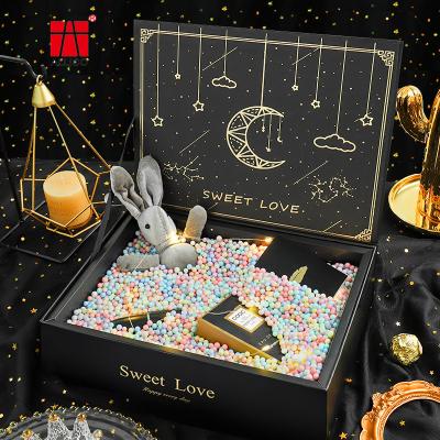 China Rigid Magnetic 8x10 Presentation Boxes , Gold Foil Stamping Black Flat Pack Boxes for sale