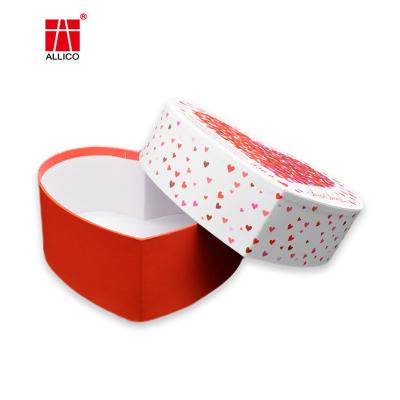 China Textured CMYK Red Heart Shaped Boxes , 10.25×8.5×5.2