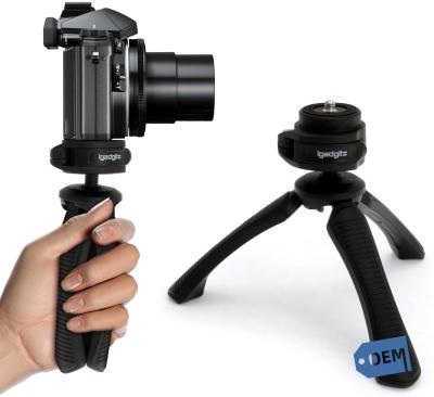 China Mini Tripod with Handgrip for Compact System Cameras, DSLR, Mirrorless, Video, Built-in spirit level enables perfect for sale