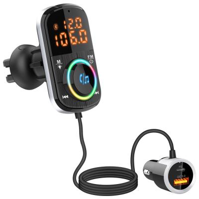 China Car Air Vent Mount Bluetooth FM Transmitter PD QC USB Charger for sale