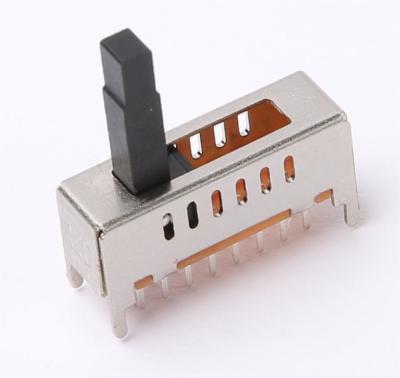 China PCB DIP Insertion SPDT Micro Slide Switch 2 Pole 6 Position SS26D11 for sale