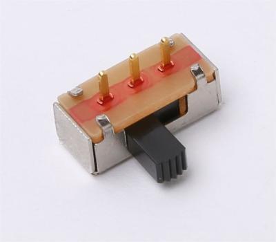 China 1 Pole 2 Position SPDT Slide Switch SPCC Material With Zinc Plating SK12F01 for sale