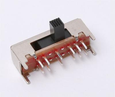 China Posición miniatura micro 1 poste del interruptor deslizante 2 del OEM con el PWB a través del parte movible del agujero en venta