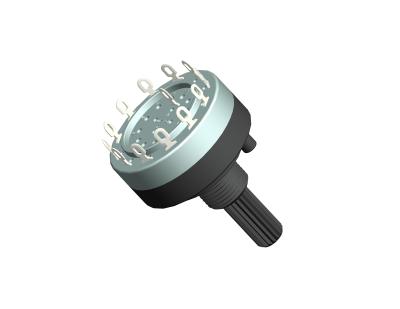 China Resistência de isolamento 100MΩ Min Interruptor rotativo eletrônico com atuador de botão Tipo RS26 à venda