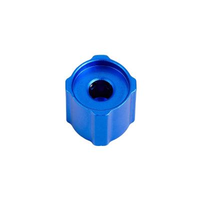 China Blue Standard Custom Potentiometer Knobs With Option Markings for sale