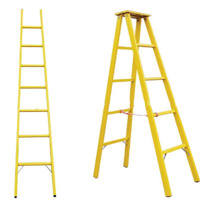 China Folding fiberglass a frame ladder corrosion resistant insulated herringbone ladder for sale