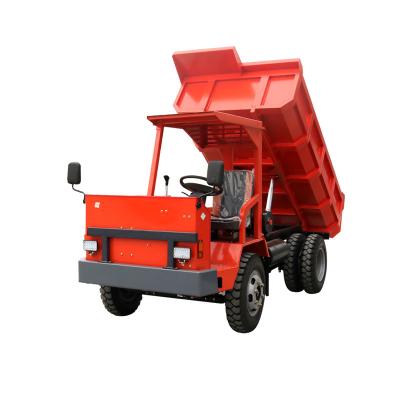 China Caminhão basculante vermelho 5 toneladas com tração nas rodas 4x2 com eficiência de combustível à venda