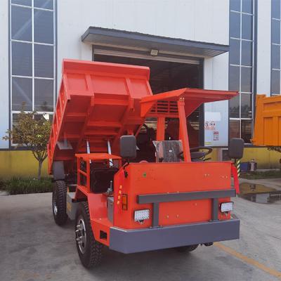 China U Type Bucket 73HP Mini Articulated Truck  5 Ton Red Tipper Truck  High Safety for sale