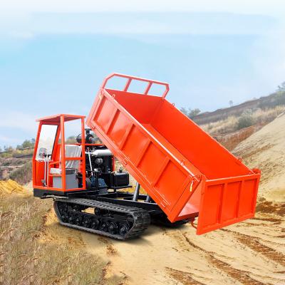 China 8 Ton Diesel Mobile Crawler Dumper Truck Engineering rubber tracks with Super Large Load Capacity for sale