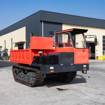 China 12 Ton Mud Road Tracked Diesel Crawler Dumper Truck Engine Powered Engineering rubber tracks for sale