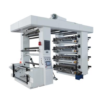 China Eight Color Paper printing film printing Stack Type Flexo Printing Machine for sale