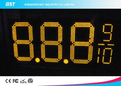 China Gelbe doppelte mit Seiten versehene geführte Gaspreis-Zeichen für Tankstellen oder Tankstellen zu verkaufen