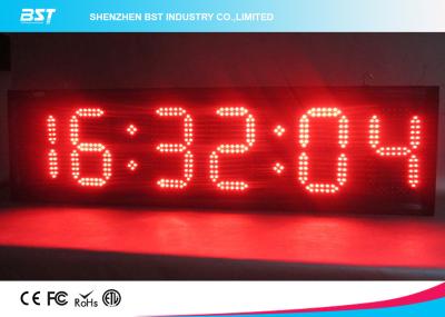 China Modern Small Led Clock Display , Semi Outdoor Accurate Wall Clock for sale