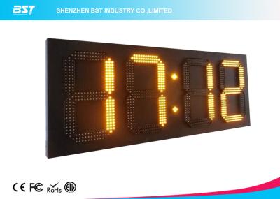 Κίνα » Κίτρινο οδηγημένο ρολόι απλά 22 ψηφιακό ρολόι τοίχων επίδειξης/24 ώρα προς πώληση