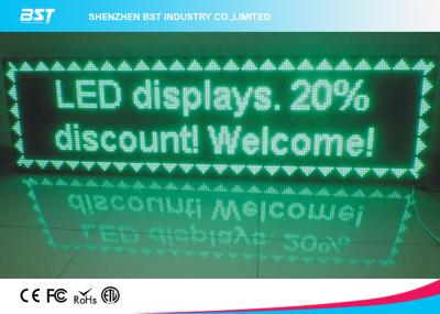 China Exhibición llevada a todo color al aire libre móvil delantera de la exhibición de mensaje del verde LED del servicio P10 en venta